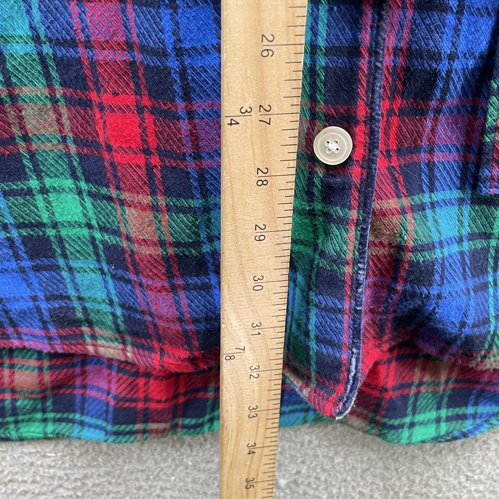 Lands' End Flannel Shirt Dress Women Large Plaid Tunic Western Fall Outdoor Gorp - Picture 5 of 10